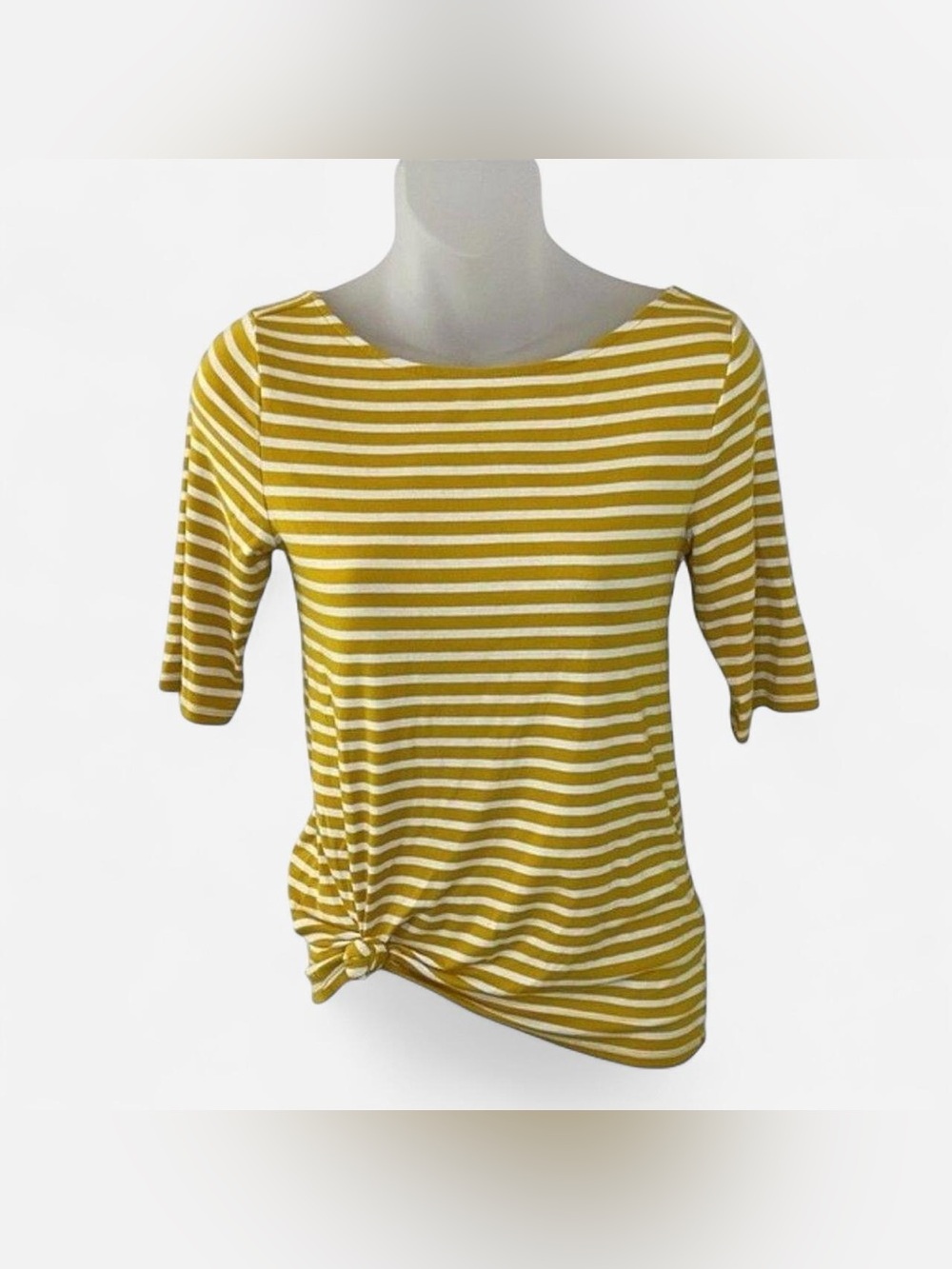 Old Navy Classic Mustard Yellow Striped Top Size Small